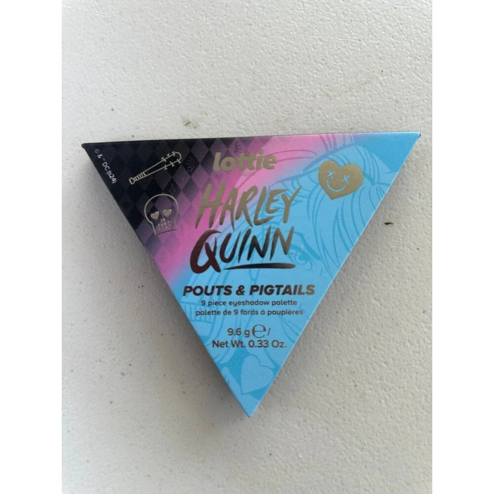 New Lottie London Harley Quinn Collab Pouts & Pigtails 9 Piece Eyeshadow Palette